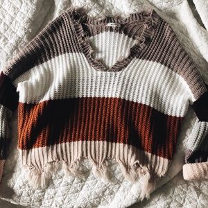 knit striped sweater!
